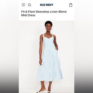 linen midi dress
